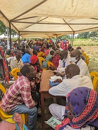 Members of Kapir community at the RC Butabika Mental Health Clinic during the free medical health camp in Kapir, Ngora